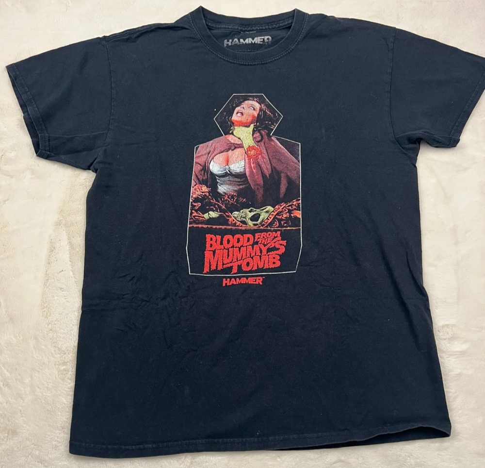 Hammer Blood From The Mummy’s Tomb T Shirt Men’s Medium Black Horror Movie